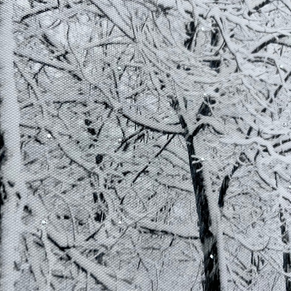 12"x16" Battery Operated Winter Wonderland Canvas Art Like New ON/OFF Switch - Picture 3 of 8